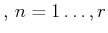 $ , n=1\ldots,r$