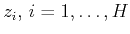 $ z_i, i=1,\ldots,H$